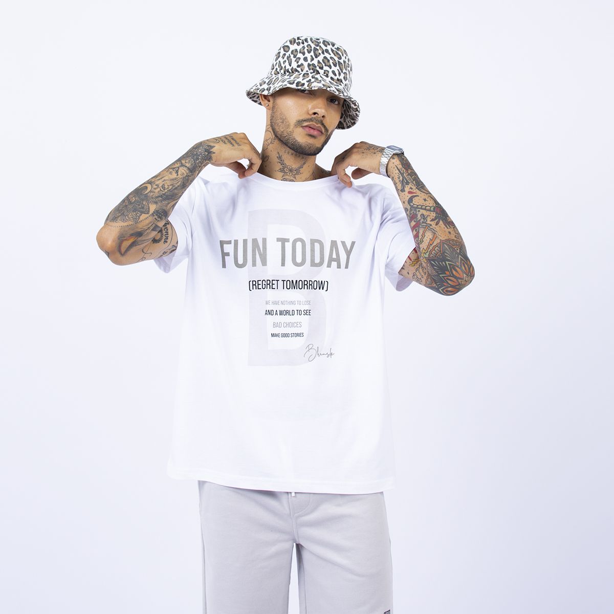 BHEVSK - Polo estampado hombre No Regret