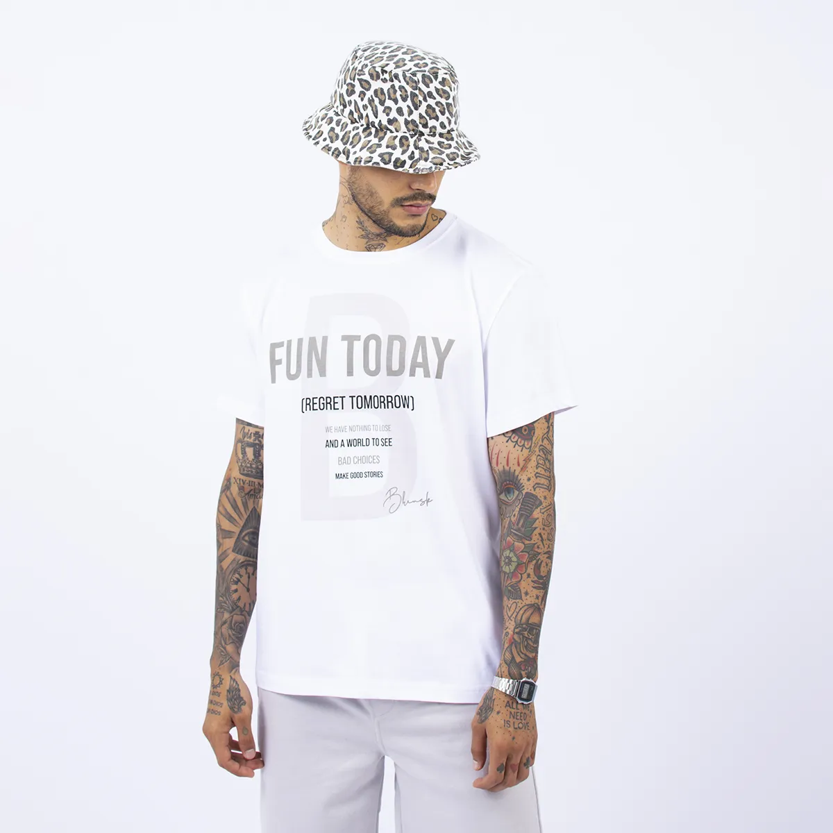 BHEVSK - Polo estampado hombre No Regret