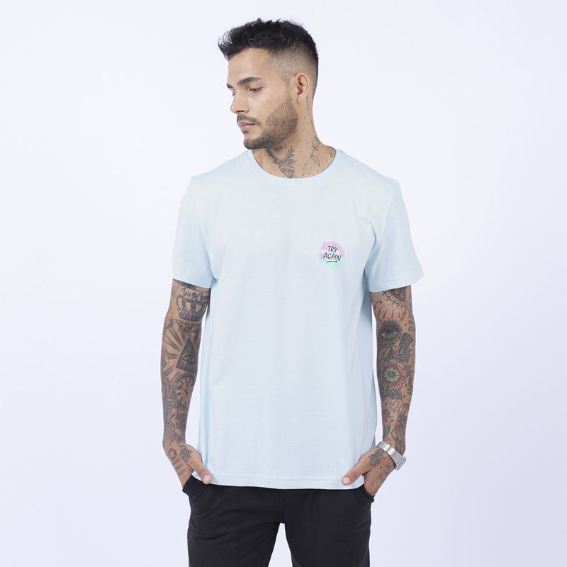 BHEVSK - Polo estampado hombre Sky Celeste