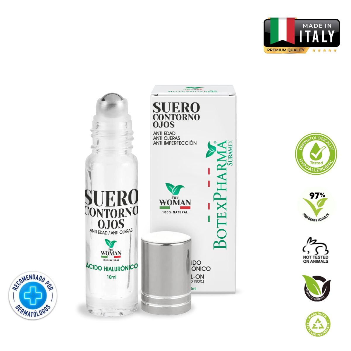 BOTEXPHARMA - Suero  Contorno  de Ojos Mujer ++  Acido Hialuronico