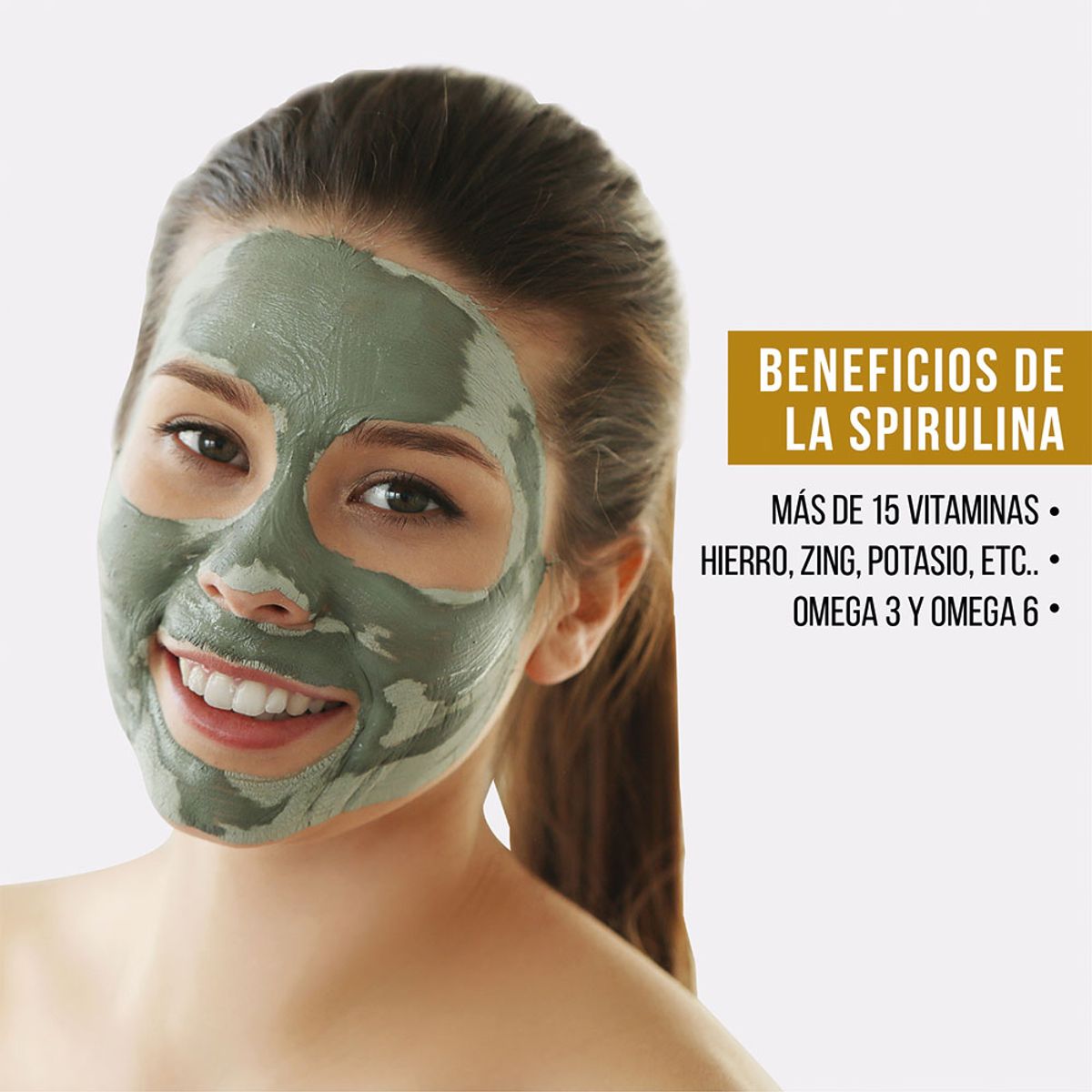 BOTEXPHARMA - Mascarilla Facial Bio  Espirulina, Ácido Hialurónico y Arcilla Verde