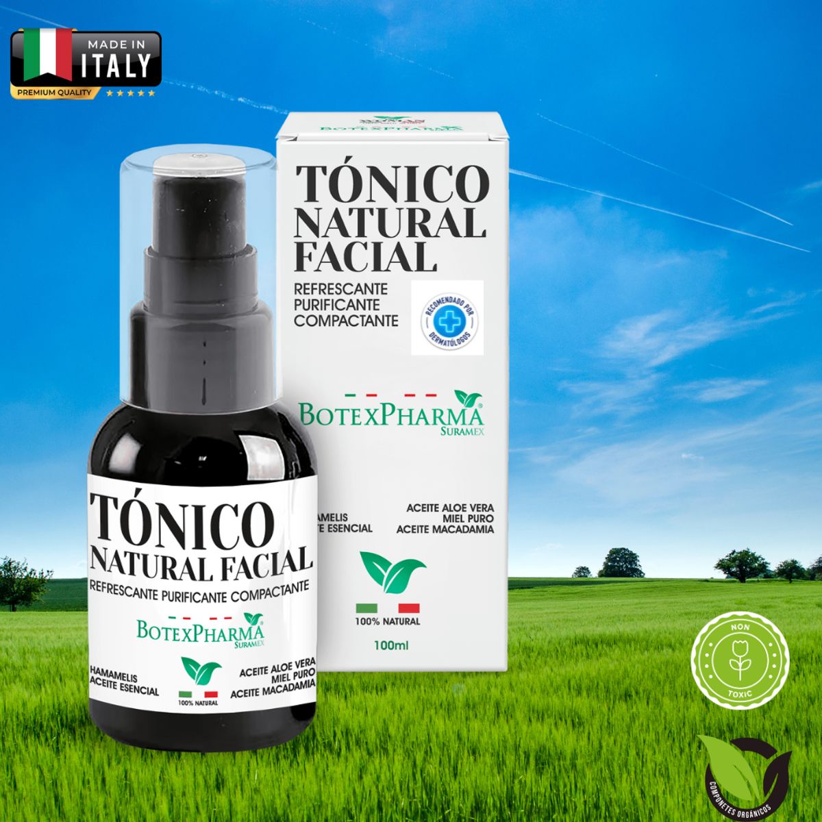 BOTEXPHARMA - TÓNICO FACIAL BOTEX PHARMA  Italiano Con Vitamina K