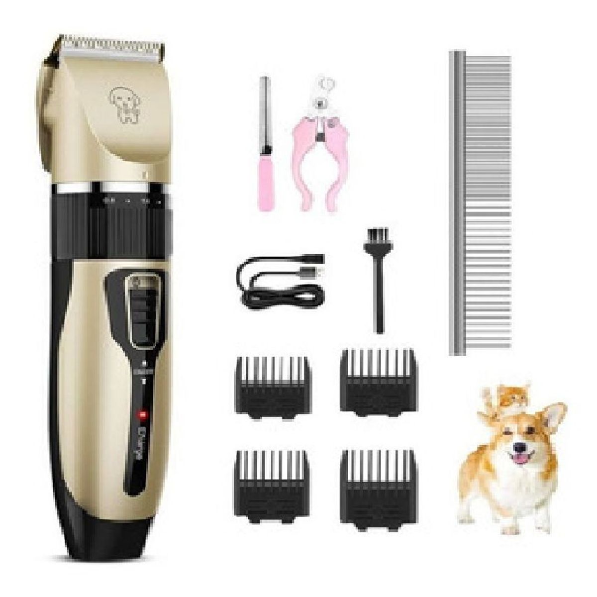 GENERICO - Kit  Maquina Cortador de Pelo De Mascota Inalambrica