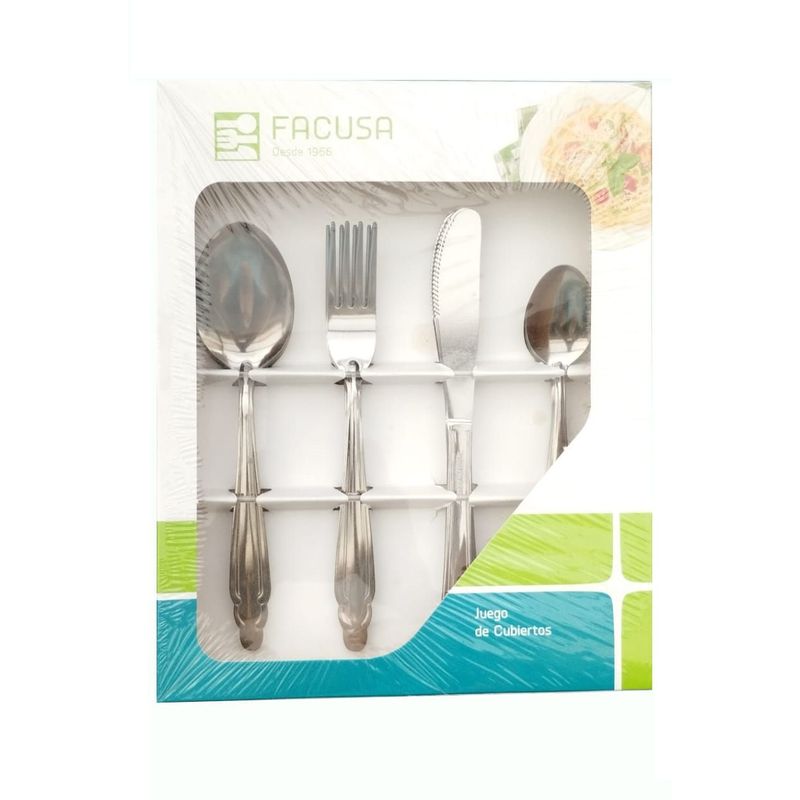 FACUSA - Set De Cubiertos Facusa X 24 Mesa Acero Inoxidable