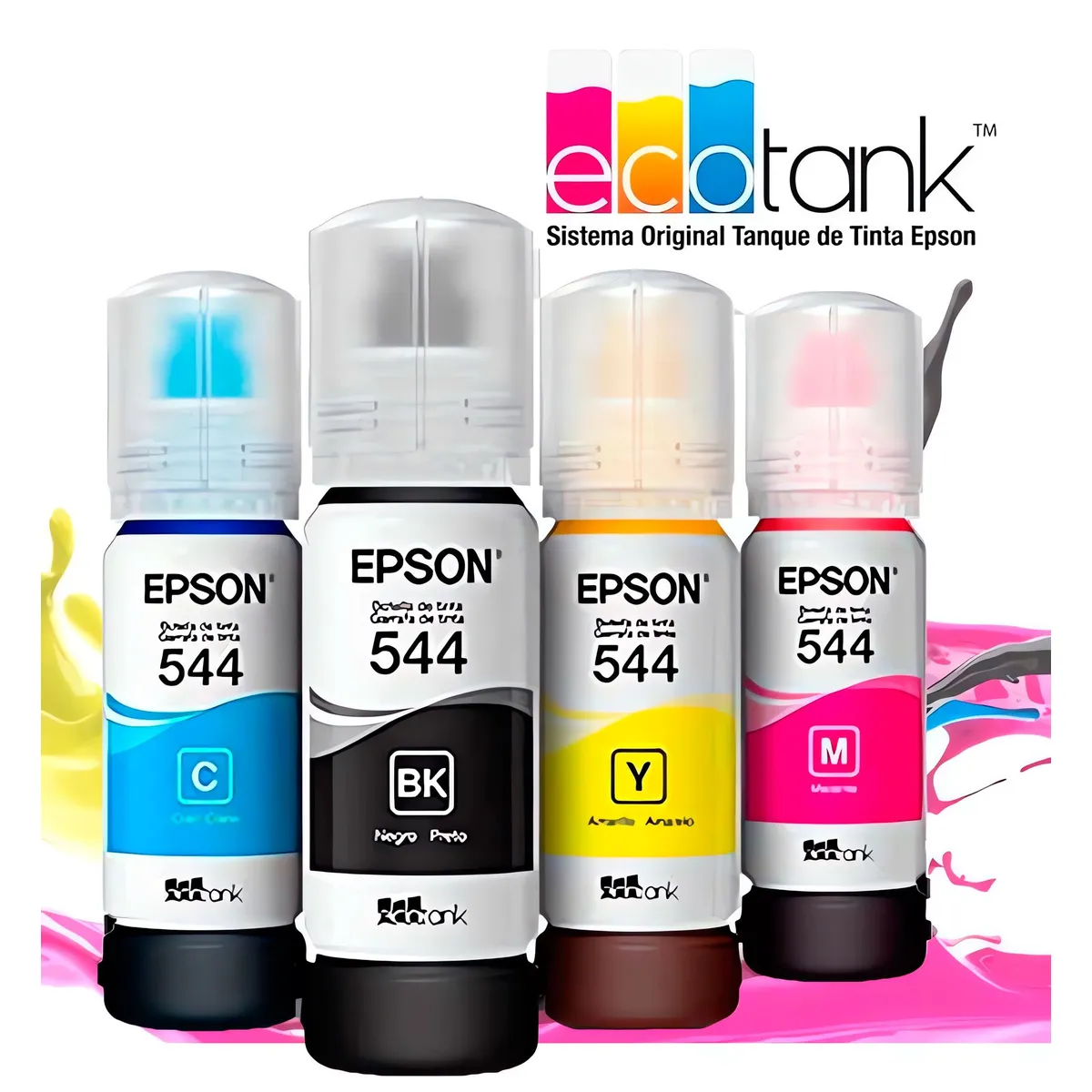 EPSON - Tinta Original Epson T544 Rinde 7500 H. Pack 4 Colores 65 Ml.