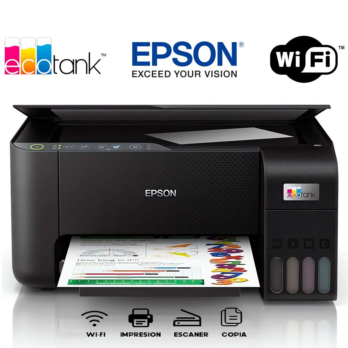 EPSON - Impresora Multifuncional Epson Ecotank L3250 Wifi