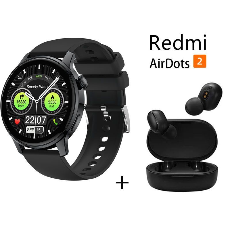 XIAOMI - S46 reloj inteligente deportivo + combo Redmi AirDots 2 - Negro