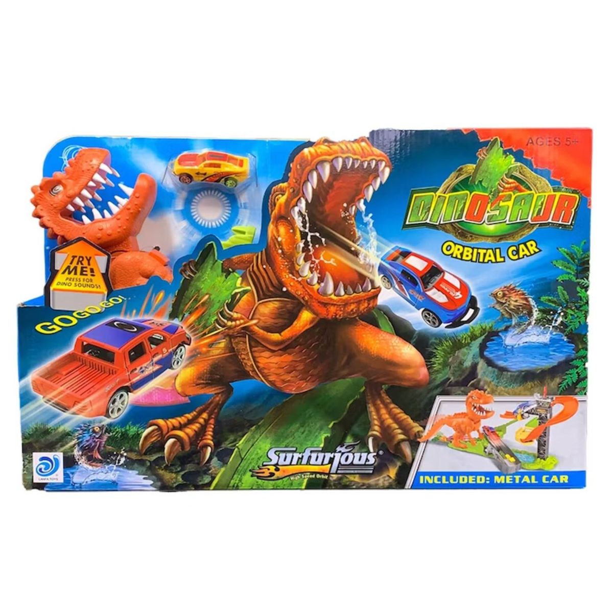 GENERICO - Juguete Pista de Carrera de Dinosaurio Hot Orbital