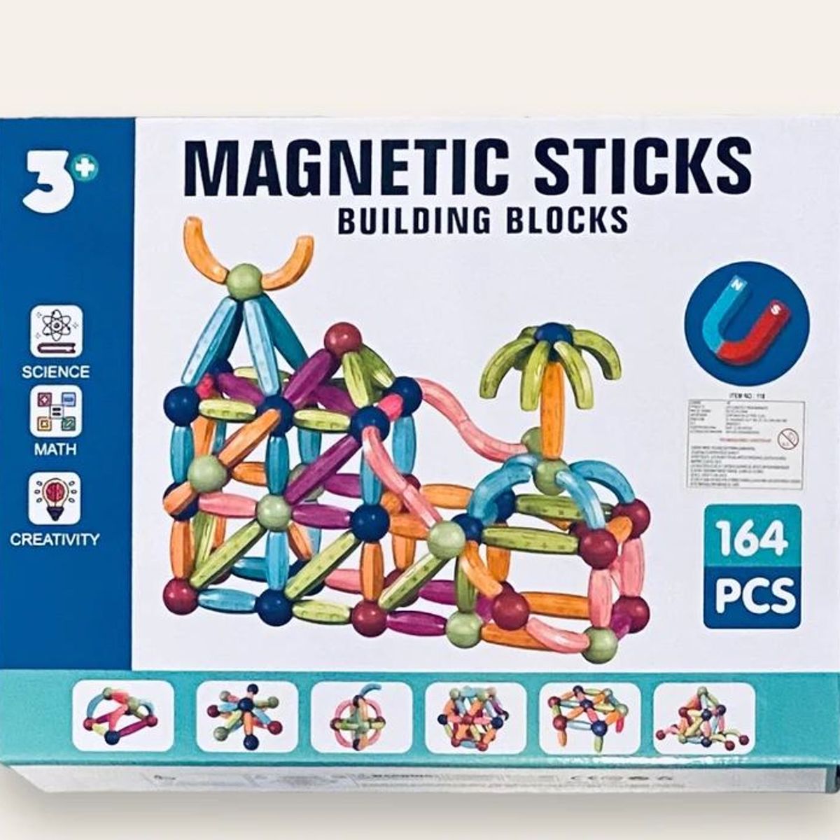 GENERICO - Bloques Magnéticos - 164 Piezas