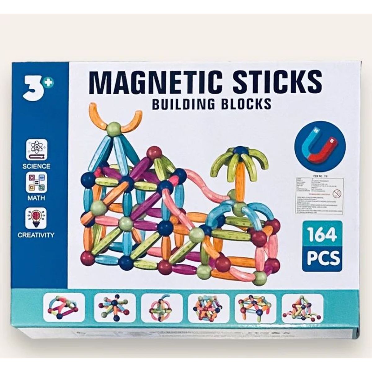 GENERICO - Bloques Magnéticos - 164 Piezas