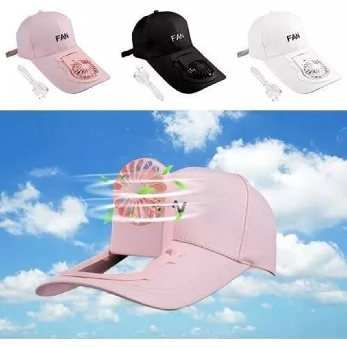 GENERICO - GORRO CON VENTILADOR