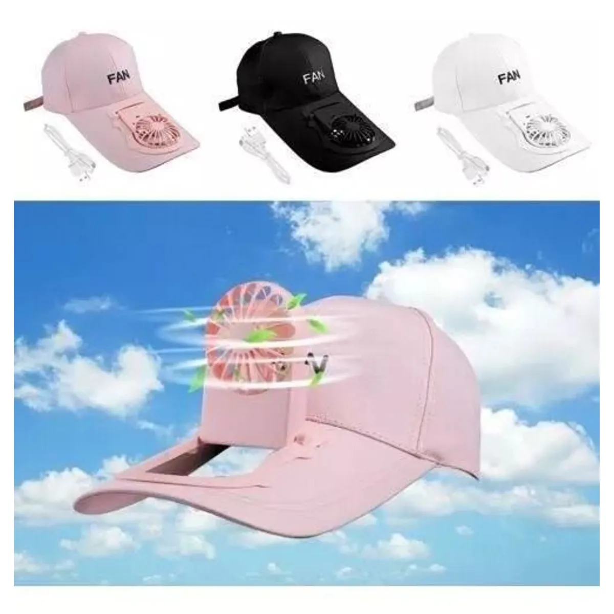 GENERICO - GORRO CON VENTILADOR