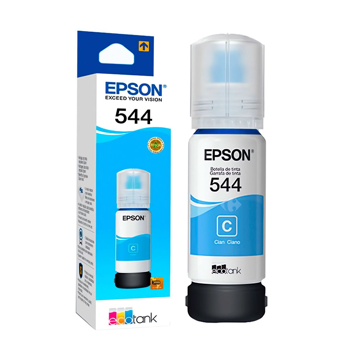 EPSON - Tinta Original Epson T544 Rinde 7500 Hojas Cian 65ml.