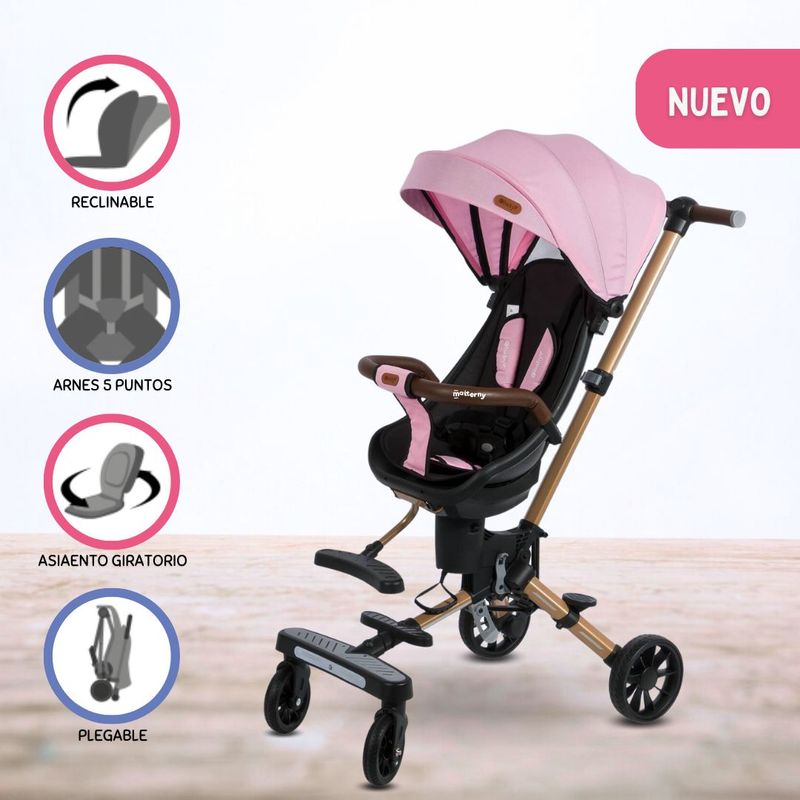 EBABY - Coche de Paseo Giratorio para Bebés «URBAN WALK» Pink