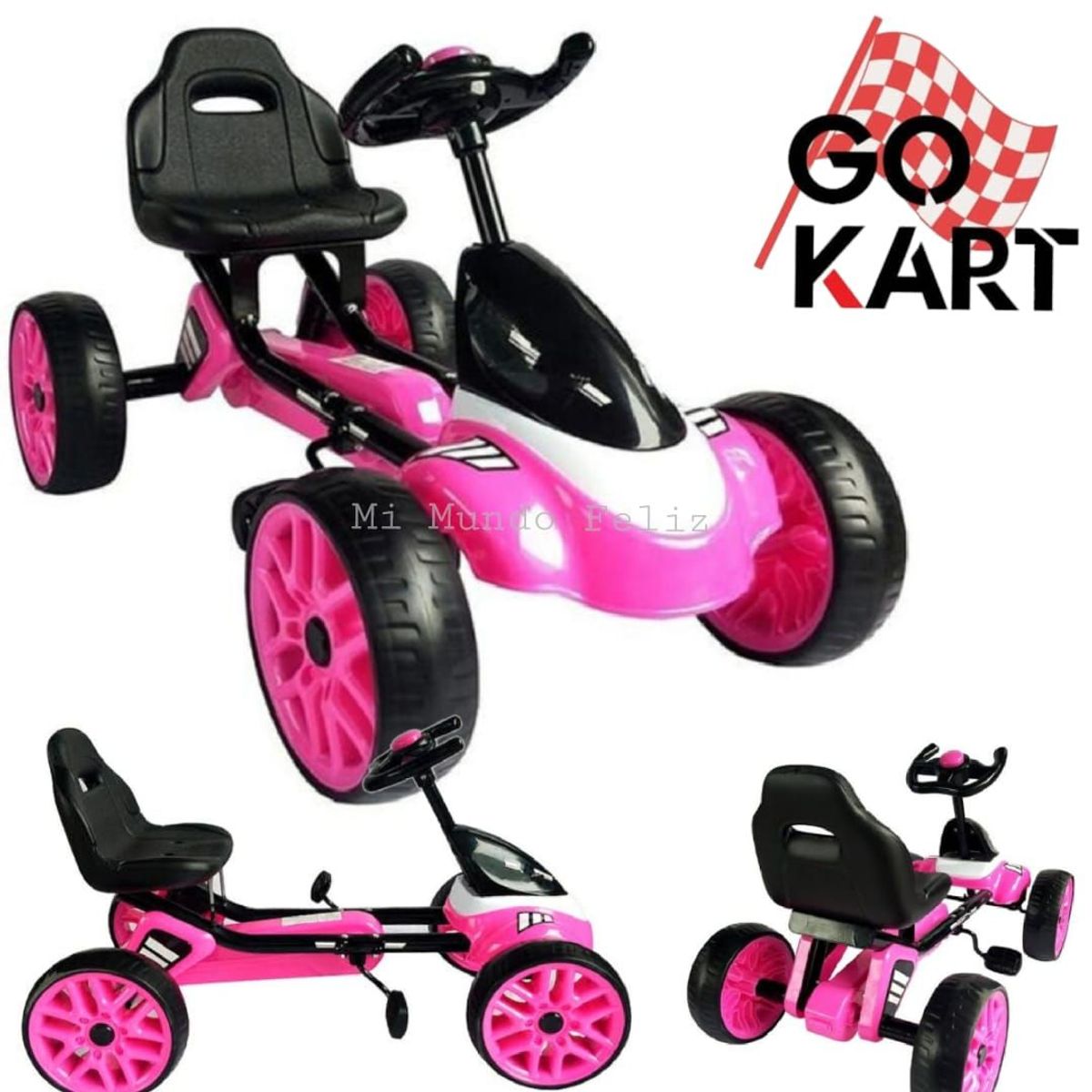 BABY KITS - CHACHICAR PARA NIÑAS A PEDALEAR BABYKITS CORSA GO KART ROSA