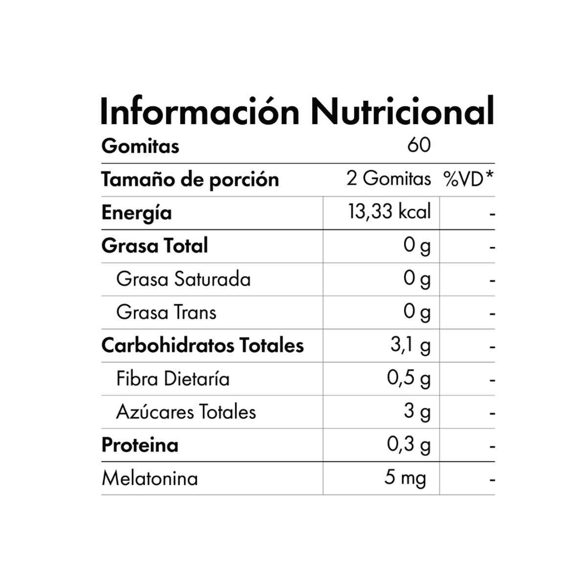 NIBRAY - Melatonina en Gomitas Melatonib para Adultos 5 mg 60 Gomitas