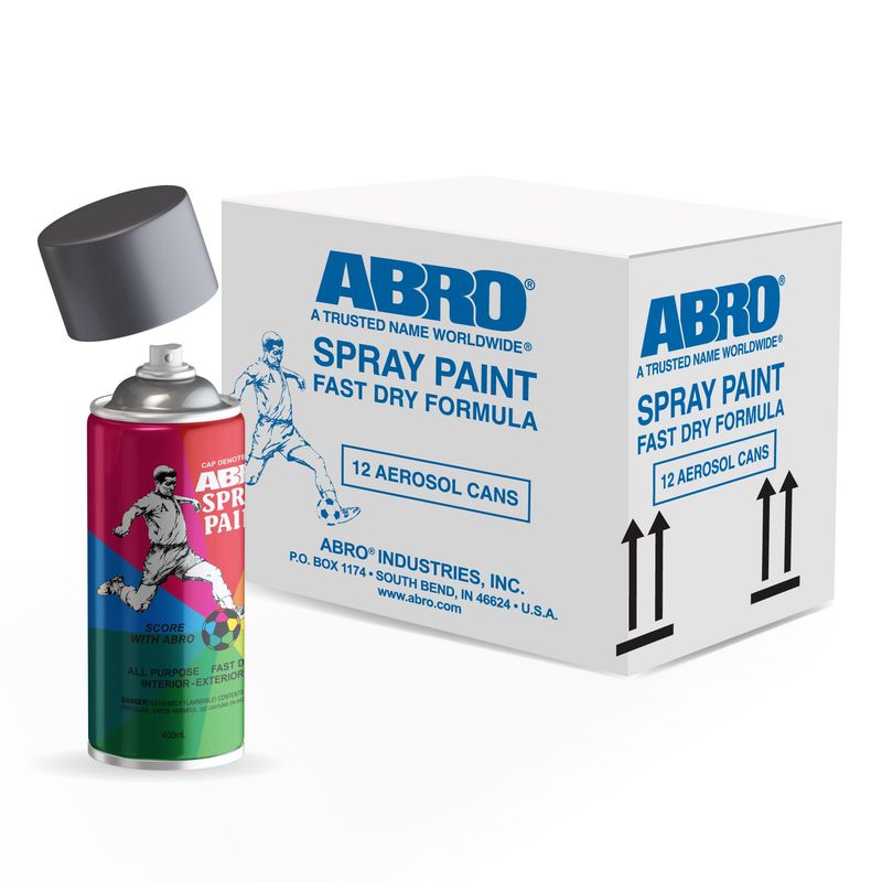 ABRO - Pintura en Spray Gris 084C - caja x12 latas