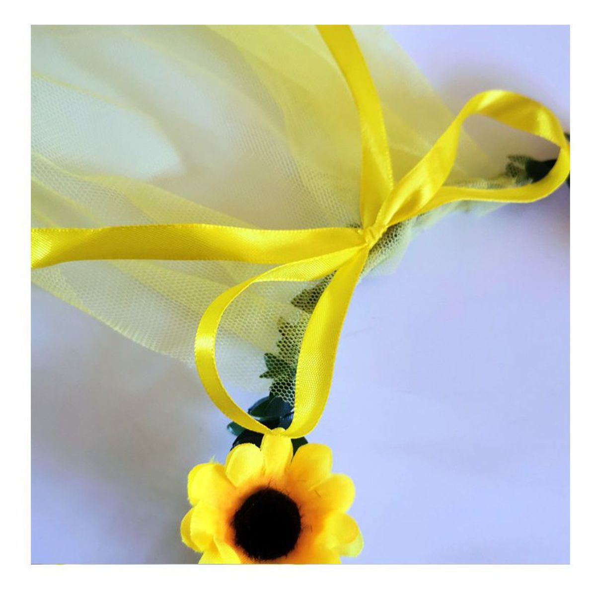 GENERICO - Diadema para año nuevo vinchas de flores amarillas