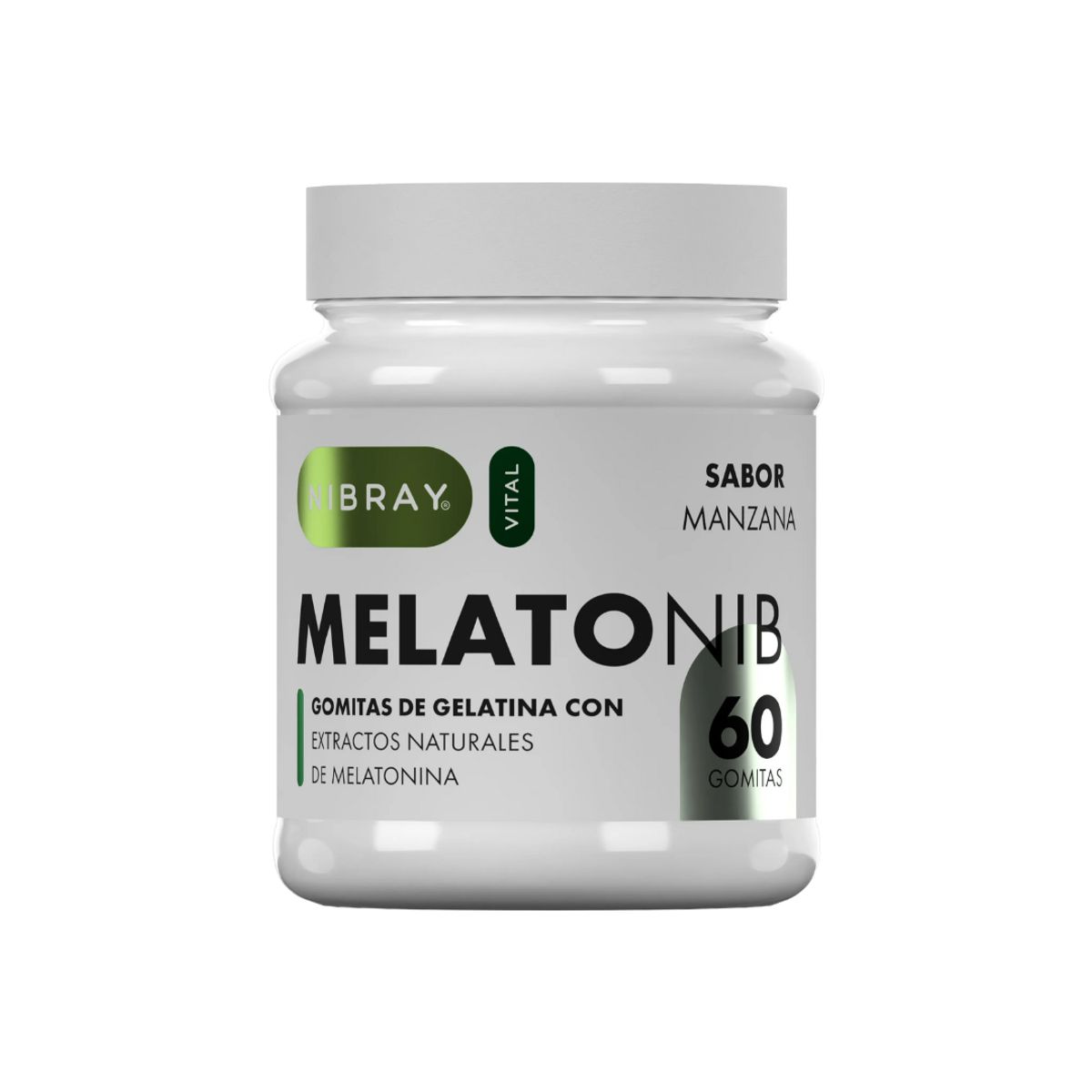 NIBRAY - Melatonina en Gomitas Melatonib para Adultos 5 mg 60 Gomitas Pack x2