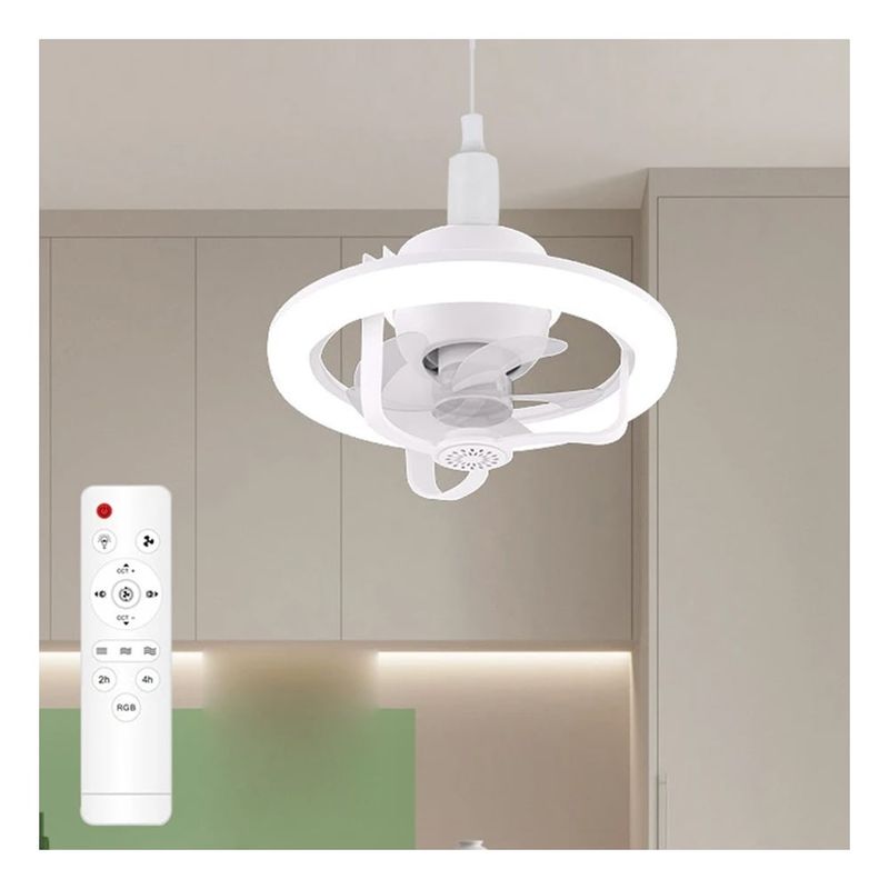 GENERICO - Ventilador de Techo con Luz Led RGB 3 En 1