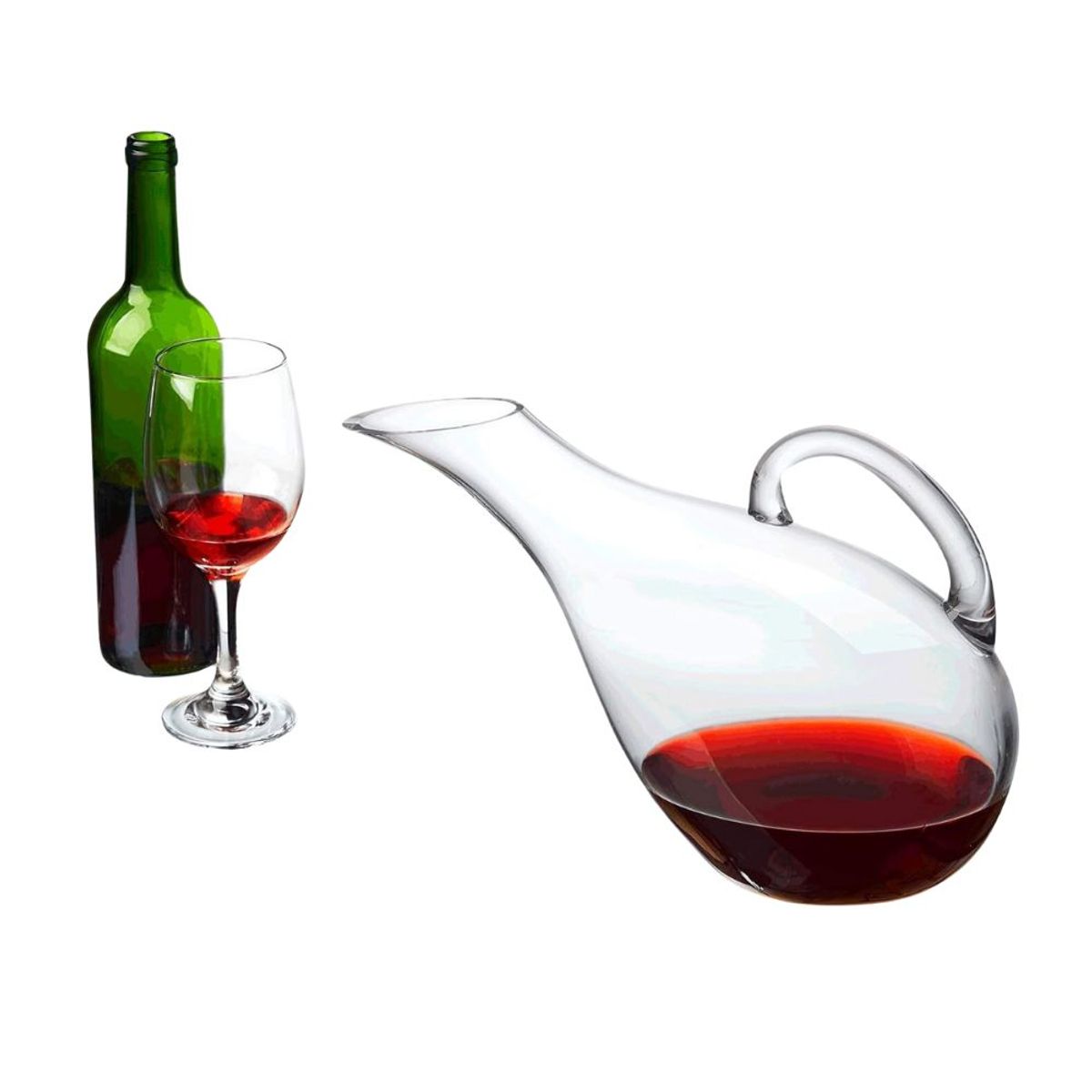 INSPIRA - Jarra Decantadora para Vino con Asa y Boquilla Inclinada