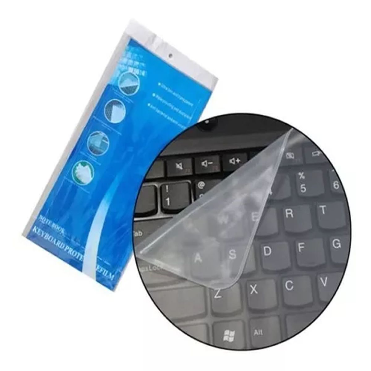 GENERICO - Protector de Teclado Laptop Universal Silicona Blanco