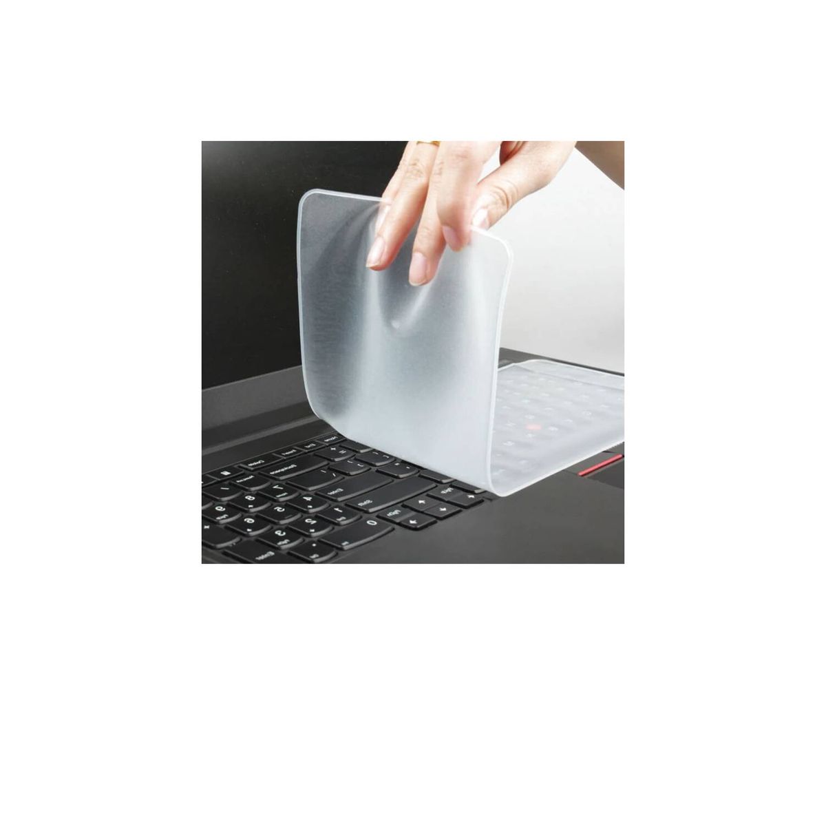 GENERICO - Protector de Teclado Laptop Universal Silicona Blanco