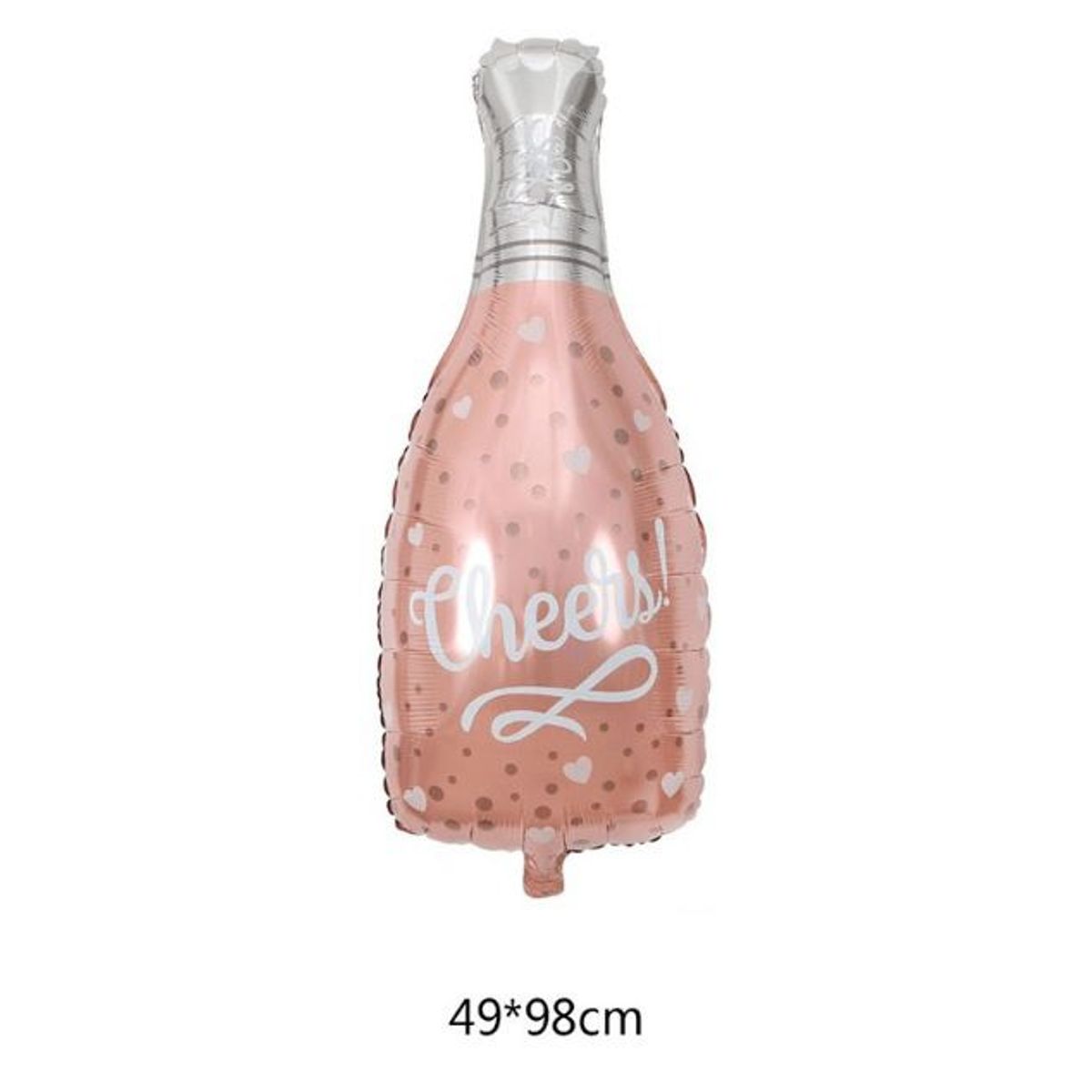 GENERICO - Set x 5 globos para mujer feliz cumpleaños botella oro rosa