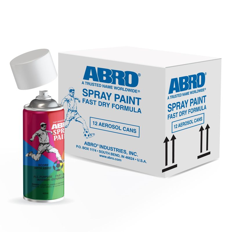 ABRO - Pintura en Spray Blanco Brillante 016C - caja x12 latas
