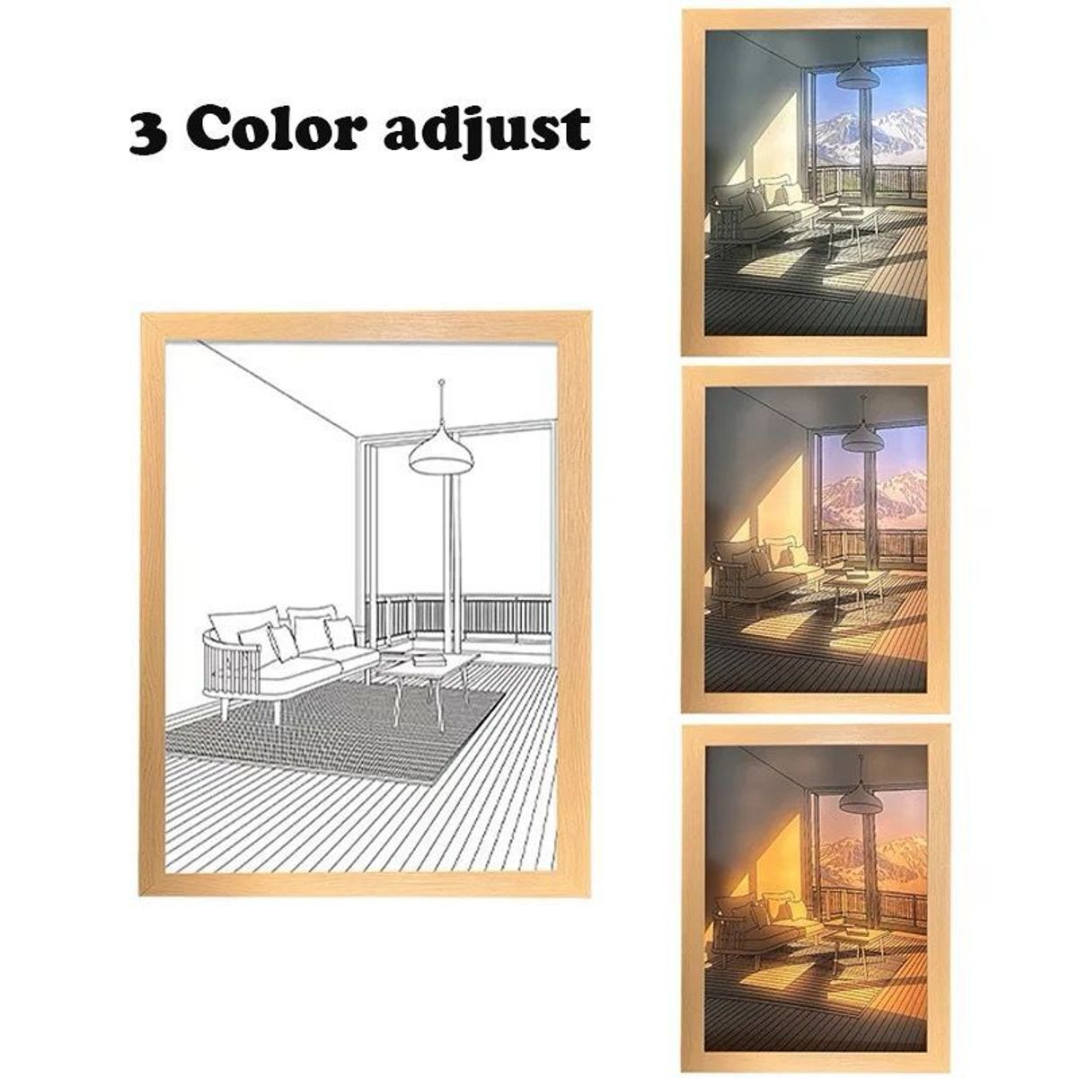 GENERICO - CUADRO CREATIVO CON LUZ LED