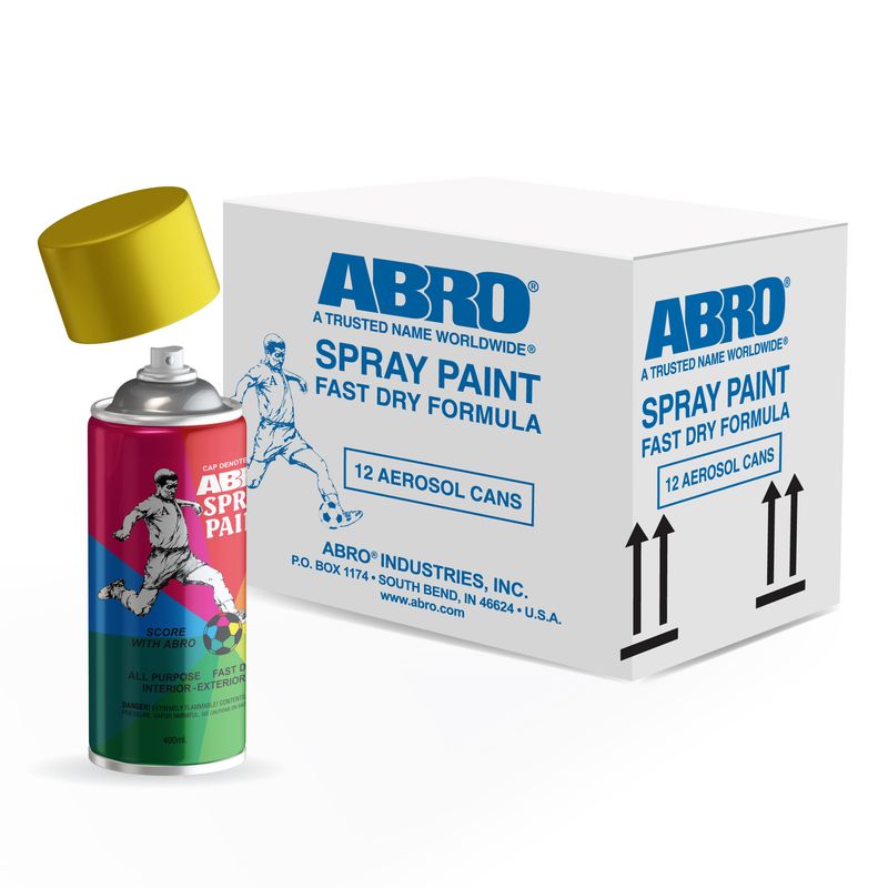 ABRO - Pintura en Spray Amarillo Limón 053C - caja x12 latas