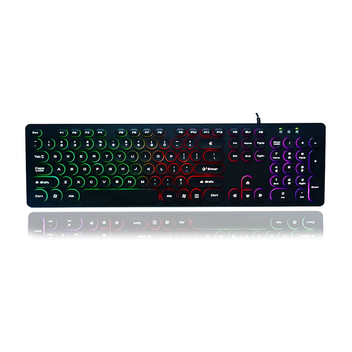 SEISA - Teclado Gamer USB Retroiluminado con Led RGB Seisa DN-DY02