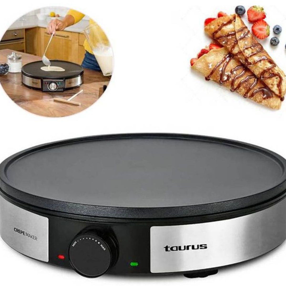 TAURUS - Crepera con Placa Antiadherente Taurus 1200W S164