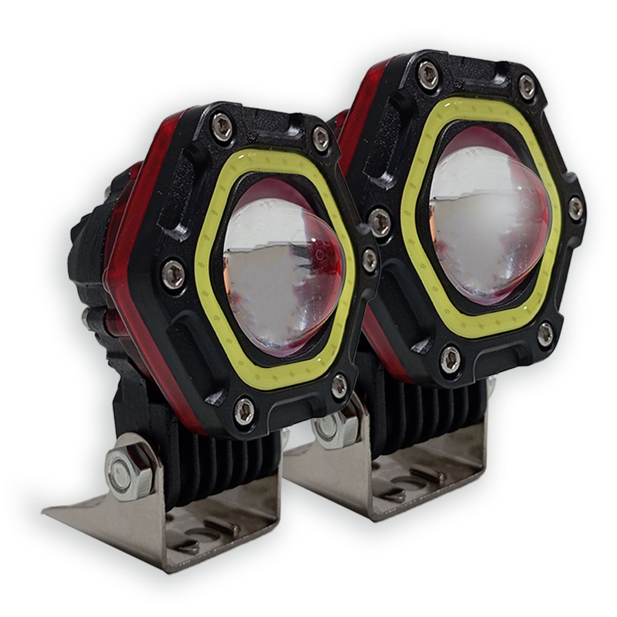 GENERICO - Exploradora Faro Led Aureola Blanco 5w Luz Fijoflash X Par