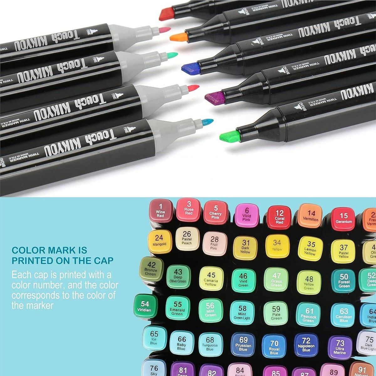 GENERICO - PLUMONES TOUCH 80 PIEZAS -GENERICO