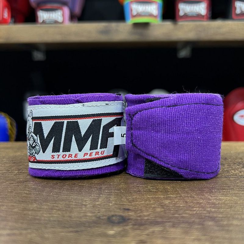 GENERICO - VENDAS DE BOXEO MMA STORE MORADO - 5 METROS - SEMIELÁSTICAS