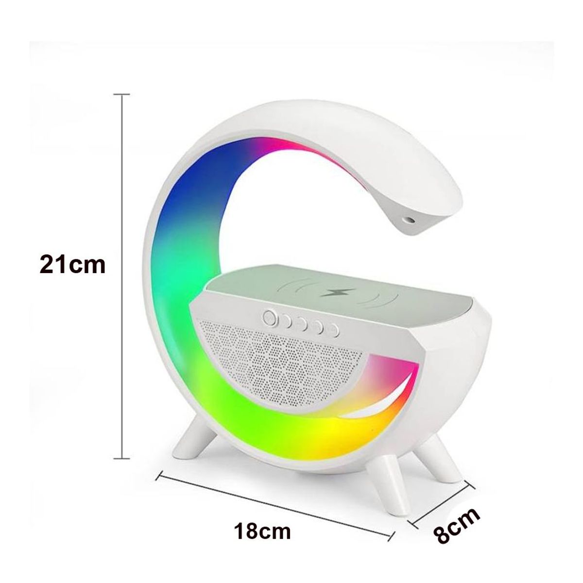 INSPIRA - Parlante G Lampara Led con Bluetooth Radio y Cargador.