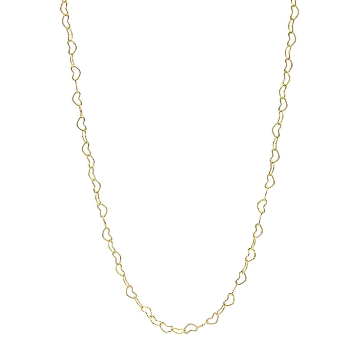 AMBAR JOYERIA - Collar Corazones Entrelazados 50CM LAMINADO EN ORO