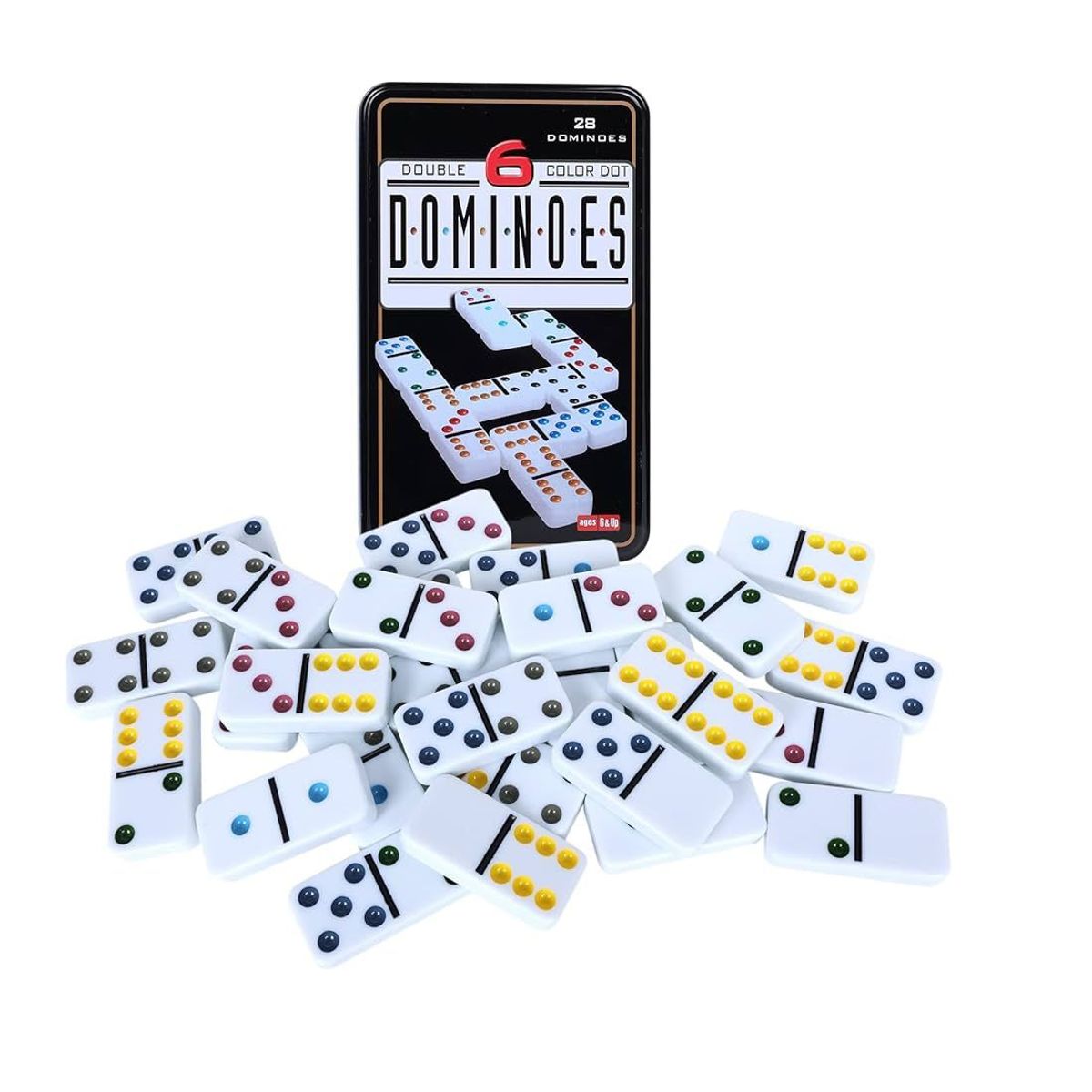 GENERICO - Dominoes 6 clásico x 28pcs - Juego familiar