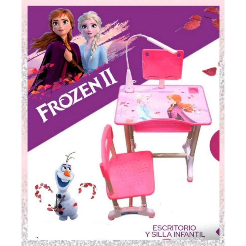 GENERICO - Escritorio para niñas Ergonómico con Lampara Led