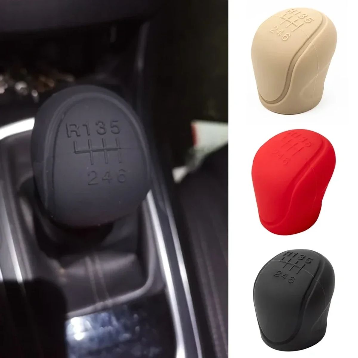 GENERICO - Funda para 6 cambios y freno de mano color negro standar