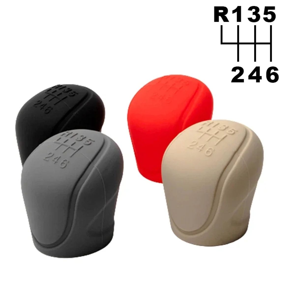 GENERICO - Funda para 6 cambios y freno de mano color negro standar