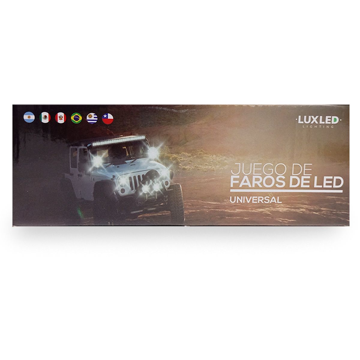 GENERICO - Exploradora Faro Led Cañón Luz Blanco 10w Aureola Rojo X Par