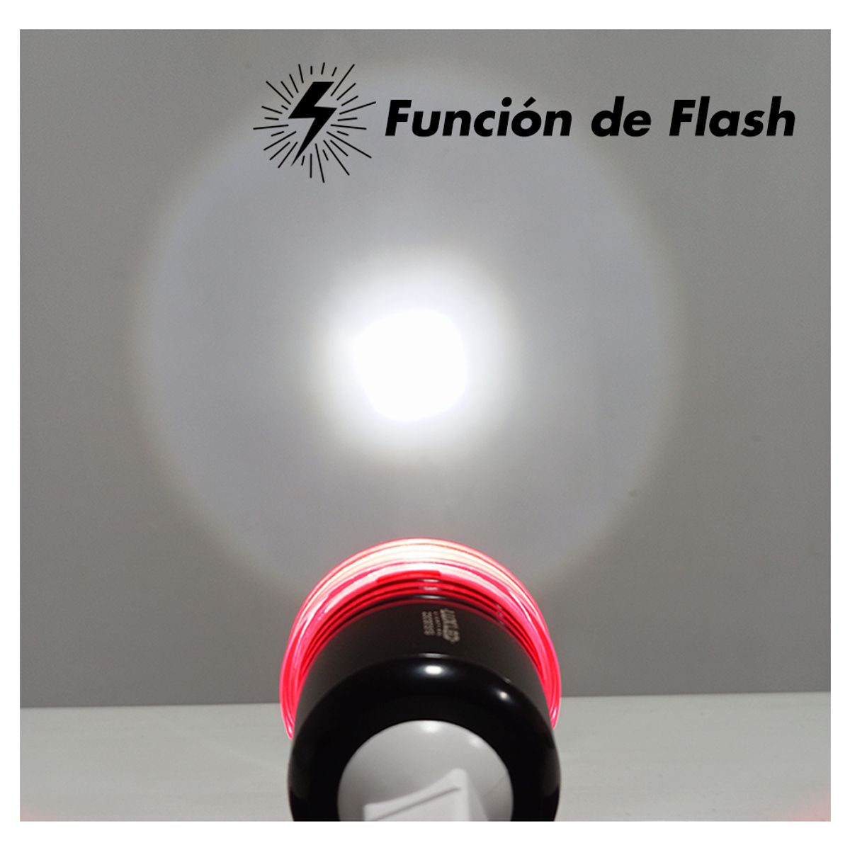 GENERICO - Exploradora Faro Led Cañón Luz Blanco 10w Aureola Rojo X Par