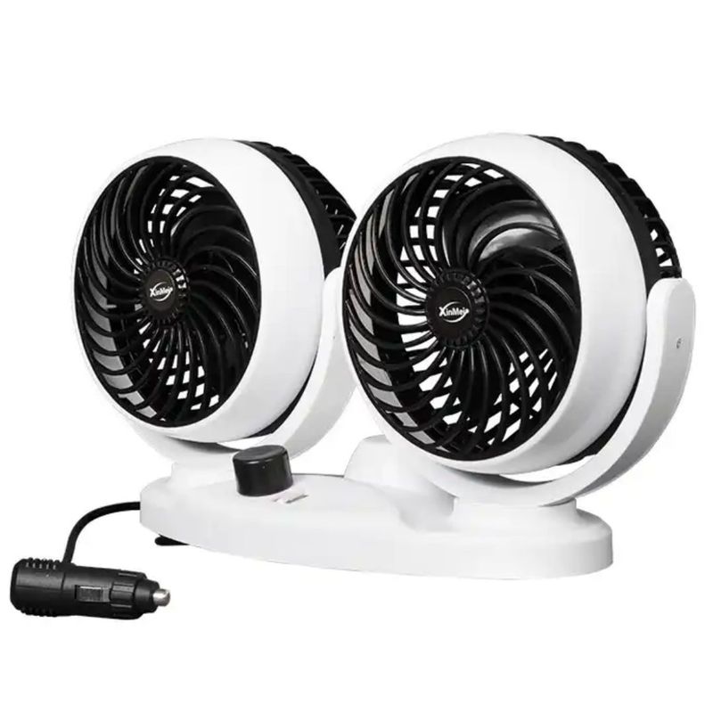 SEISA - Ventilador de Auto 360º con Pantalla y 2 Entradas USB SQ-X78