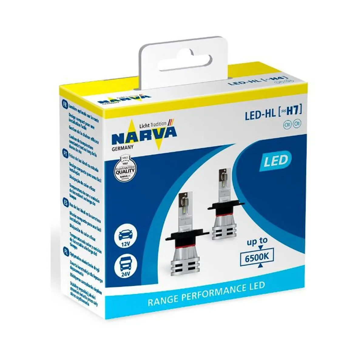 GENERICO - Foco NARVA LED H7  12/24v  24W P43t-38 cod 18033