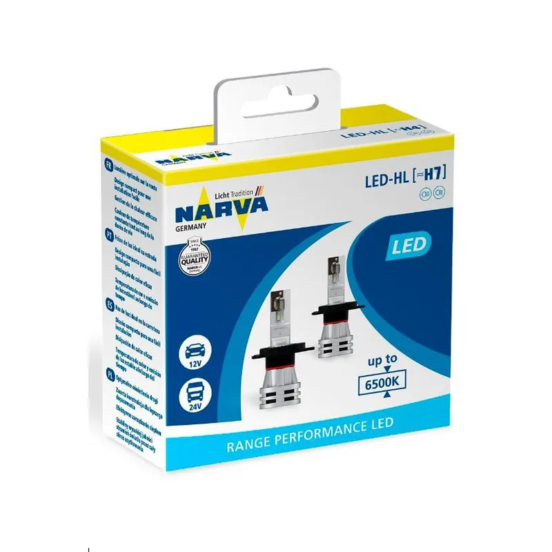 GENERICO - Foco NARVA LED H7  12/24v  24W P43t-38 cod 18033