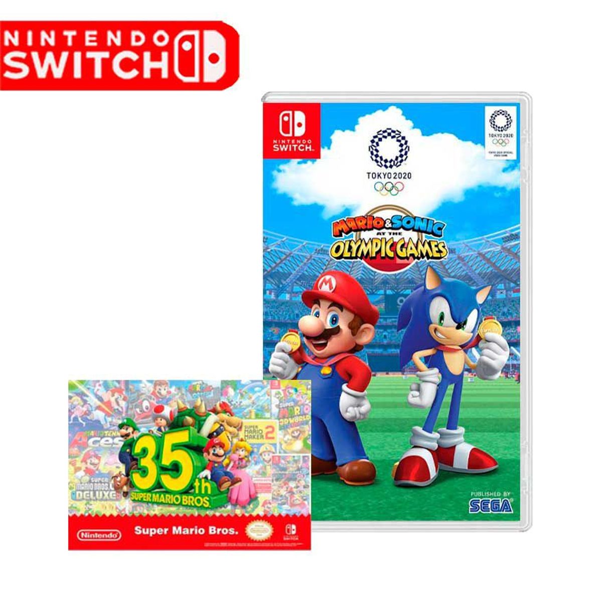 NINTENDO - Mario y Sonic at the Olympic Games Tokyo 2020 Nintendo Switch + Poster