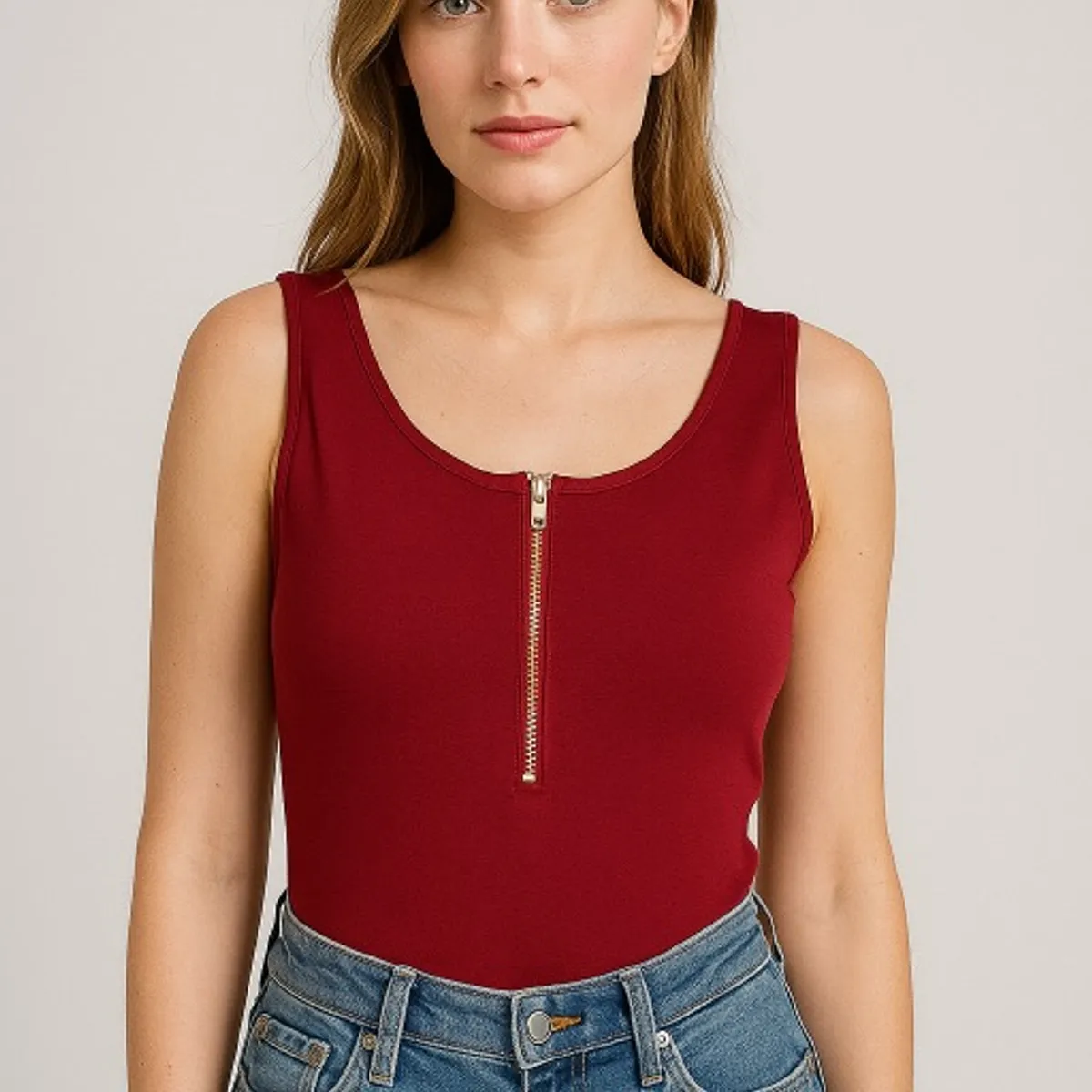 AMA OUTFITTERS - BODY DE SUEDE CON CIERRE GIGI