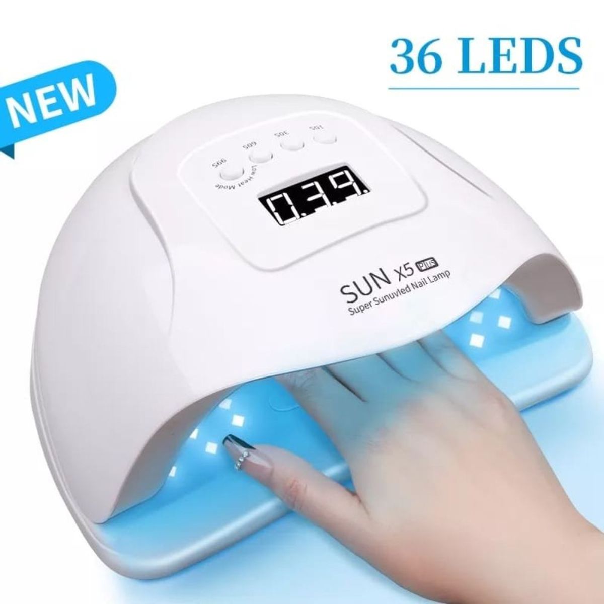 SEISA - Lampara Secadora de Uñas 120 w 36 Led UV Temporizador